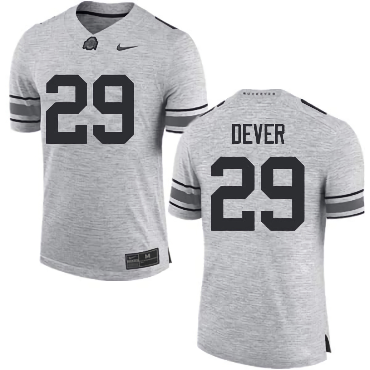 Kevin Dever Ohio State Buckeyes Men's NCAA #29 Nike Gray College Stitched Football Jersey EHX7256AK